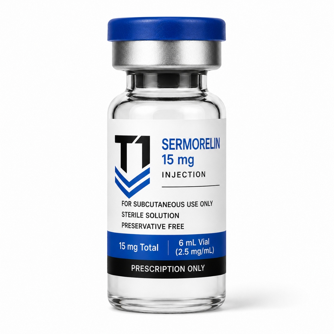 Tier 1 Sermorelin 15 mg injection vial