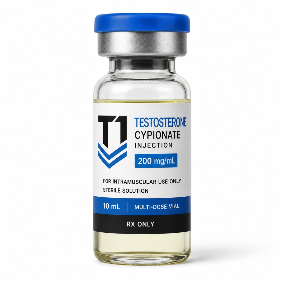 Tier 1 Testosterone Cypionate 200 mg/mL injection vial